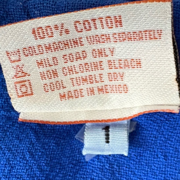 Oh My Guaze Tunic Top Women’s Sz 1(S/M 8-10) Cobalt Blue Oversized Lagenlook - Picture 5 of 5